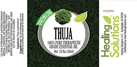 Aceites Healing Solutions 10ml - Aceite Esencial de Thuja - 0.33 Onzas Líquidas - imagen 3