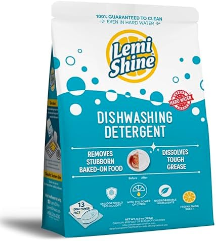 Lemi Shine Cápsulas Naturales para Lavavajillas | Detergente en Polvo y Gel Todo en Uno con Ácido Cítrico | Ecoamigables (13 Piezas) - imagen 1