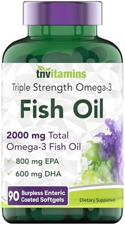 tnvitamins Omega-3 Aceite de Pescado Sin Eructos: 2000mg - 90 Cápsulas Blandas | 1400mg de Ácidos Grasos Omega-3 (800mg EPA & 600mg DHA) | - imagen 1