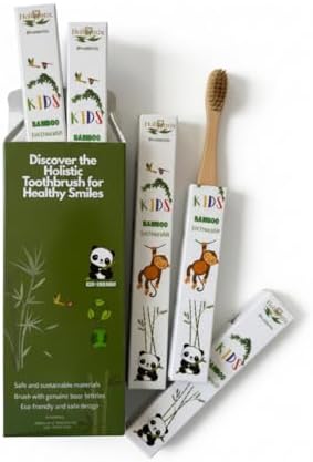 Cepillo de Dientes Holidentix de Bambú para Niños con Cerda de Jabalí, Autoportante, Ecológico y Sin Plástico - imagen 7
