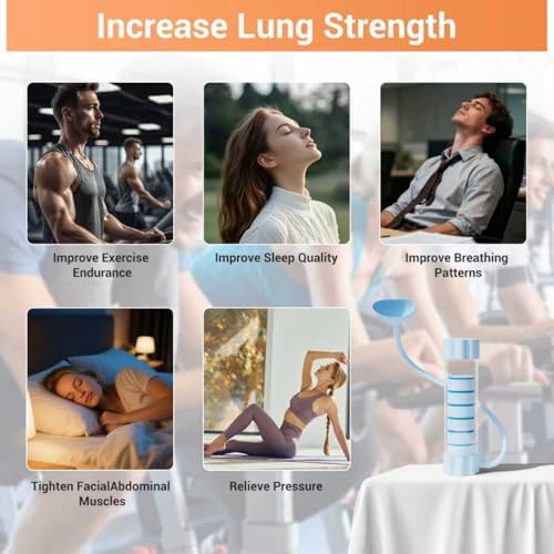 Dispositivo de Entrenamiento de Respiración para Carga, Mejora la Respiración Abdominal y Fortalece los Músculos del Cuerpo con Mancuernas de - imagen 6