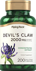 Piping Rock Garra del Diablo | 200 Cápsulas | Suplemento Herbal | Extracto Concentrado | Sin OGM, Libre de Gluten - imagen 1