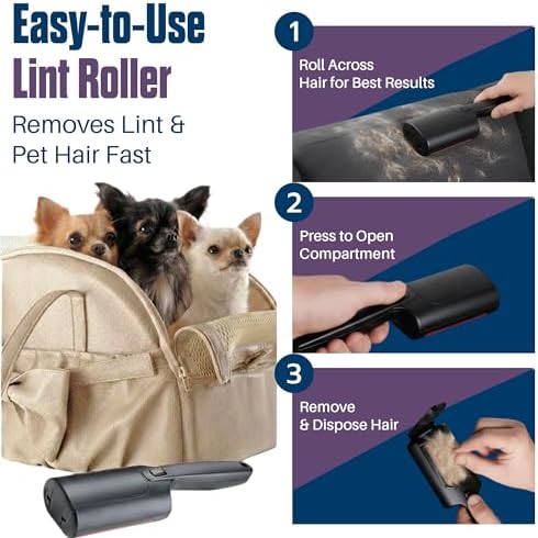 Removedor de Pelo de Mascotas CPHUSA - Rodillo Reutilizable para Perros y Gatos, Portátil para Muebles, Sofás, Alfombras, Ropa y Ropa de Cama - imagen 3