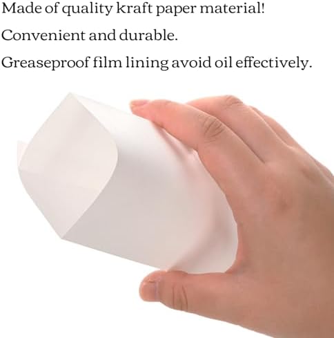 Bolsas de Papel Kraft Blanco YOUEON de 500 Pcs para Utensilios, 3 x 9.8 in, Fundas Antigrasa para Comida, Suministros para Fiestas y Mesa - imagen 3