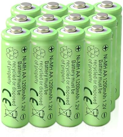 Baterías Recargables AA 1.2V Ni-MH 1200mAh para Luces Solares de Jardín (Paquete de 12) - imagen 1