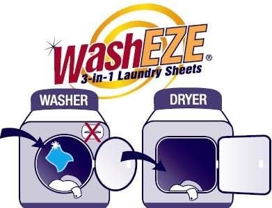 Hoja de detergente para ropa WashEZE 3 en 1 - 20 cargas, aroma fresco, sin líquido, suavizante y más - Aprobada para viajes, universidad, camping y - imagen 5