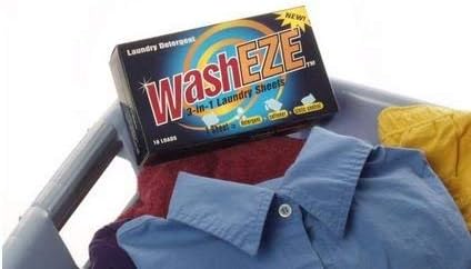 Hoja de detergente para ropa WashEZE 3 en 1 - 20 cargas, aroma fresco, sin líquido, suavizante y más - Aprobada para viajes, universidad, camping y - imagen 8