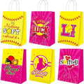 24 Piezas de Bolsas de Regalo de Softball para Fiestas, Bolsas de Dulces de Papel con Asa para Decoraciones de Cumpleaños y Baby Shower, 6 Diseños - imagen 1