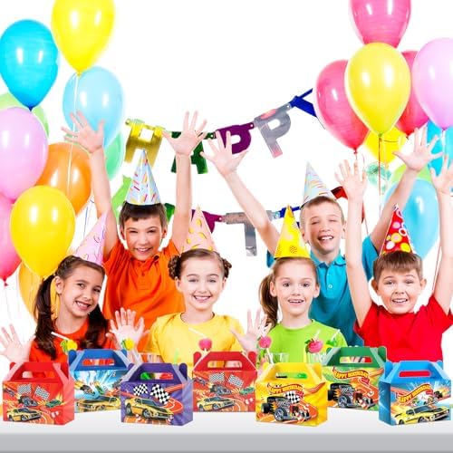 Cajas de Regalo de Fiesta de Autos de Carreras 24 Piezas con Ruedas, Decoración de Cumpleaños Temática de Carreras para Niños y Baby Shower - imagen 5