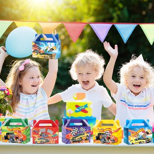 Cajas de Regalo de Fiesta de Autos de Carreras 24 Piezas con Ruedas, Decoración de Cumpleaños Temática de Carreras para Niños y Baby Shower - imagen 6