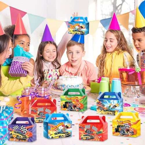 Cajas de Regalo de Fiesta de Autos de Carreras 24 Piezas con Ruedas, Decoración de Cumpleaños Temática de Carreras para Niños y Baby Shower - imagen 7