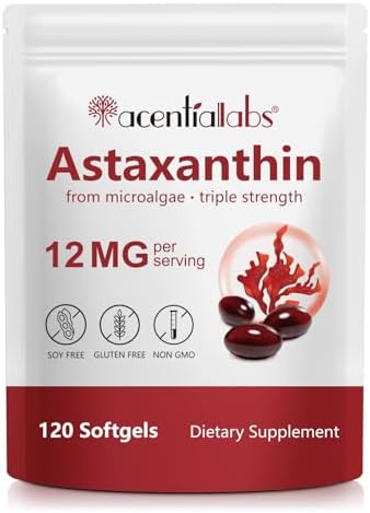 REVIGLAM Astaxantina 12mg, 120 Cápsulas Blandas (Suministro para 4 Meses), Proveniente de Microalgas Haematococcus Pluvialis, Apoya la Salud Ocular, - imagen 1