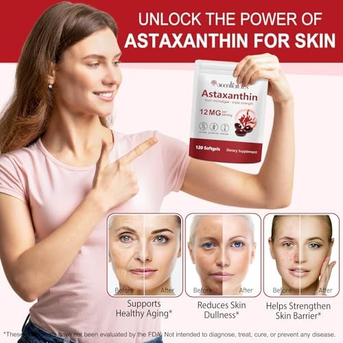 REVIGLAM Astaxantina 12mg, 120 Cápsulas Blandas (Suministro para 4 Meses), Proveniente de Microalgas Haematococcus Pluvialis, Apoya la Salud Ocular, - imagen 3