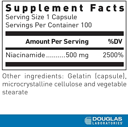 Niacinamida de Douglas Laboratories | Vitamina B3 para Apoyar la Salud Cardiovascular | 100 Cápsulas - imagen 2