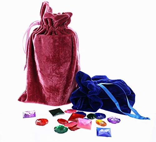 Bolsa de Terciopelo GiftExpress para Tarot y Runas, Paquete de 6: Verde Musgo, Azul Real, Púrpura, Vino, Rosa, Negro 6 x 9 - Ideal para Regalos de - imagen 2