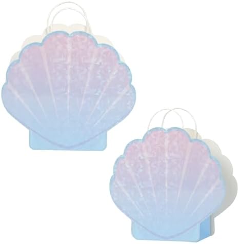 Jopffol Paquete de 12 Bolsas de Fiesta de Sirena – Bolsas de Regalo con Concha para Decoraciones de Cumpleaños Bajo el Mar, Suministros para Fiesta - imagen 4