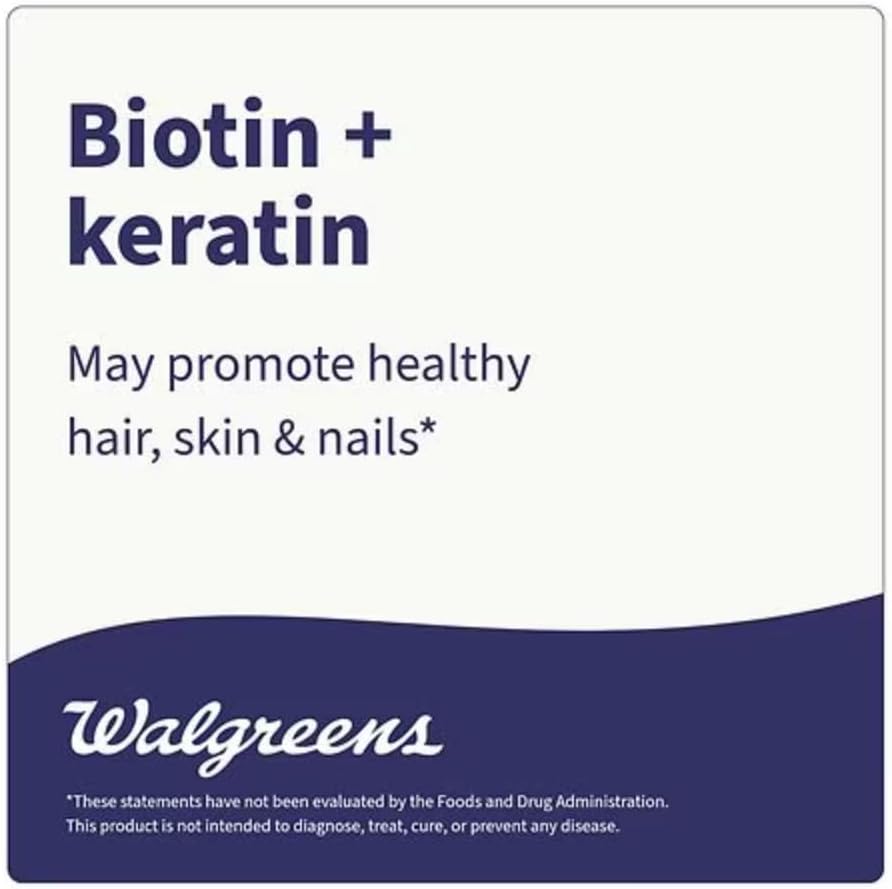 Walgreens Biotina + Queratina | 150 Tabletas | 10mg de Biotina + 100mg de Queratina | Suplemento para Cabello, Piel y Uñas - imagen 6