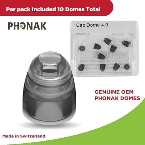 Domo Phonak Cap 4.0 XSmall (4.5mm) - Repuesto OEM Suizo de Sonova para Audífonos, Ideal para Tamaños de Oído Muy Estrechos - 1 Paquete / 10 Domos - imagen 2