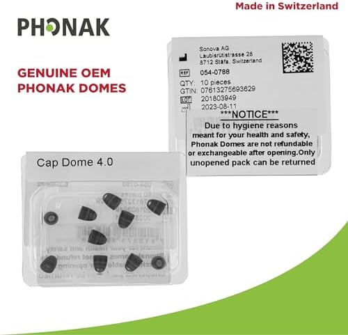 Domo Phonak Cap 4.0 XSmall (4.5mm) - Repuesto OEM Suizo de Sonova para Audífonos, Ideal para Tamaños de Oído Muy Estrechos - 1 Paquete / 10 Domos - imagen 3