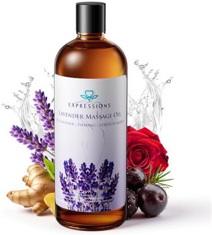 ACEITE DE MASAJE ANTI CELULITIS EXPRESSIONS WELLNESS - Aceite Corporal Tonificante con Lavanda, Jengibre y Toronja para Alivio Muscular y Relajación - imagen 1