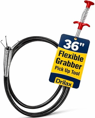 Herramienta Desatascadora Drilax de 36 Pulgadas, Agarrador Flexible con Garra, Ideal para Remover Cabello en Lavabo, Ducha, Tina, y Más - imagen 1