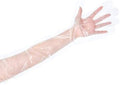 Guantes de Plástico Desechables Frymmx de 100 Piezas - Guantes Largos de Protección para Limpieza, Uso Médico, Agrícola y Hogar - imagen 1