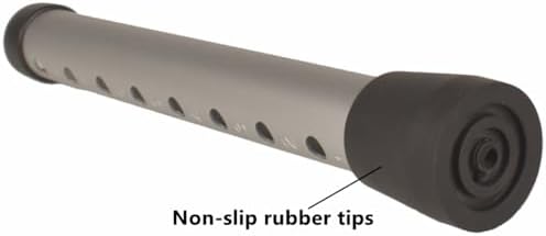 Tuberías de Andador de Aluminio, Pies Universales Antideslizantes, 8 Patas Ajustables con Puntas de Goma, Accesorios para Andador (Paquete de 2) - imagen 4
