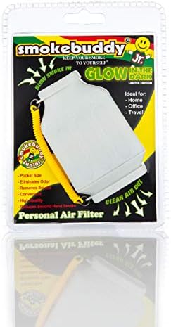 Smoke Buddy Junior Brilla en la Oscuridad Blanco - Purificador de Aire Personal y Difusor de Olores - imagen 1