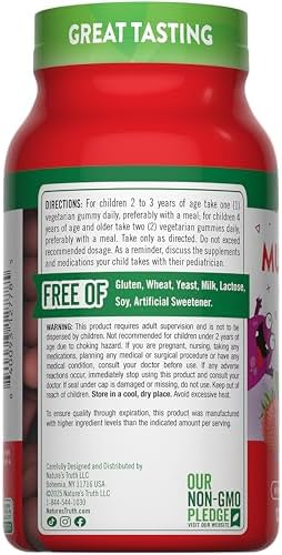 Gomitas Multivitamínicas para Niños Nature's Truth con Probióticos | 120 Piezas | Sabor Berry Punch | Suplemento Vegetariano, No GMO y Sin Gluten - imagen 7