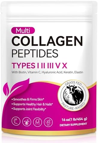 Polvo de Péptidos de Colágeno Múltiple LTQXGT - Hidrolizado para Mejor Absorción, Suplemento Sin Sabor para Piel, Cabello, Uñas y Articulaciones - - imagen 1