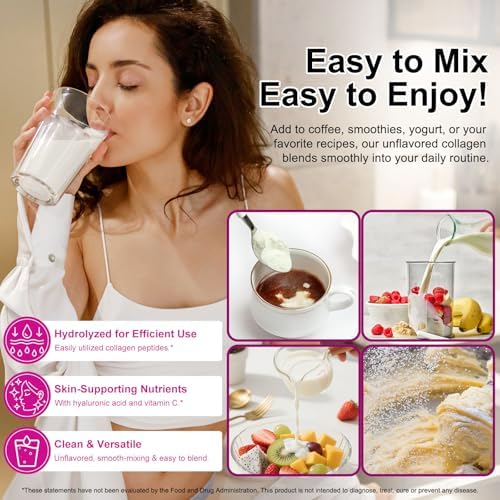 Polvo de Péptidos de Colágeno Múltiple LTQXGT - Hidrolizado para Mejor Absorción, Suplemento Sin Sabor para Piel, Cabello, Uñas y Articulaciones - - imagen 6