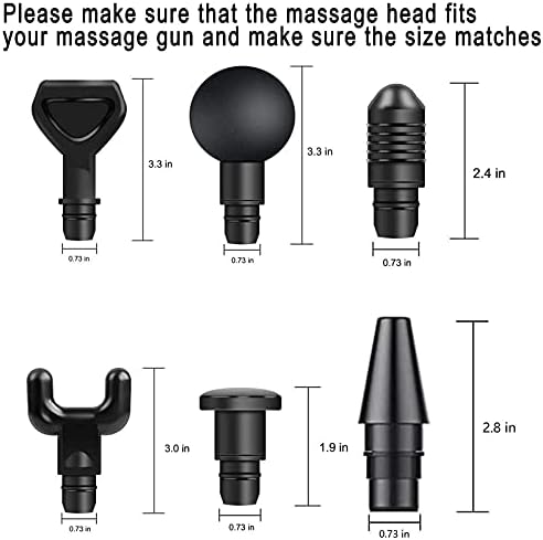 Cabezas de Masaje para Hypervolt Go, Accesorios Reemplazables para Pistola de Masaje, 6 Cabezas Diferentes para Masaje Muscular, Alivio del Dolor en - imagen 2
