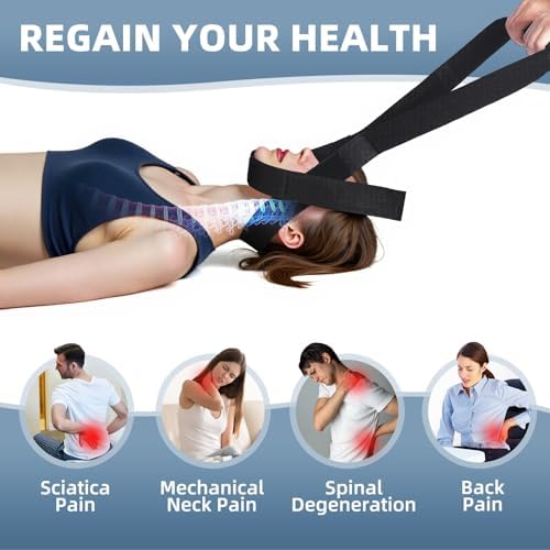 Dispositivo de Tracción Cervical Y Neck Strap, Alivio del Dolor de Cuello, Herramienta de Descompresión Quiropráctica con Correa para la Barbilla. - imagen 2
