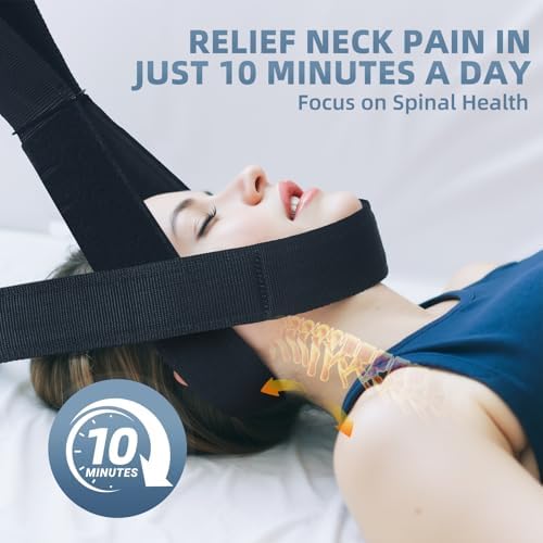 Dispositivo de Tracción Cervical Y Neck Strap, Alivio del Dolor de Cuello, Herramienta de Descompresión Quiropráctica con Correa para la Barbilla. - imagen 4