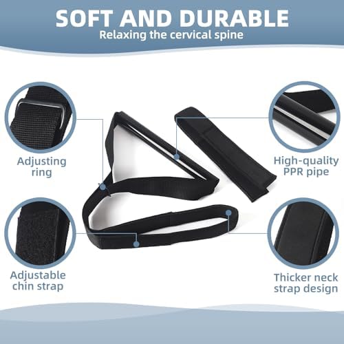 Dispositivo de Tracción Cervical Y Neck Strap, Alivio del Dolor de Cuello, Herramienta de Descompresión Quiropráctica con Correa para la Barbilla. - imagen 6