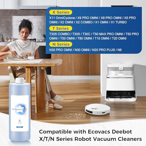 Solución de Limpieza Multi-Superficie 1L para Aspiradora Robot Ecovacs Deebot T30S COMBO/T30S/X2 COMBO/X2 OMNI/T20 OMNI/X1 OMNI/X1 TURBO/T10 OMNI/X9 - imagen 2