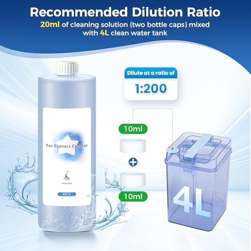 Solución de Limpieza Multi-Superficie 1L para Aspiradora Robot Ecovacs Deebot T30S COMBO/T30S/X2 COMBO/X2 OMNI/T20 OMNI/X1 OMNI/X1 TURBO/T10 OMNI/X9 - imagen 6