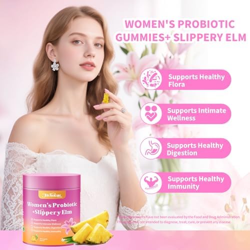 Gomitas Probióticas Femeninas Mchokuu con Prebióticos de Olmo Resbaladizo y Mezcla de Lactobacilos – Apoya Flora Saludable, Balance de pH, Función - imagen 4