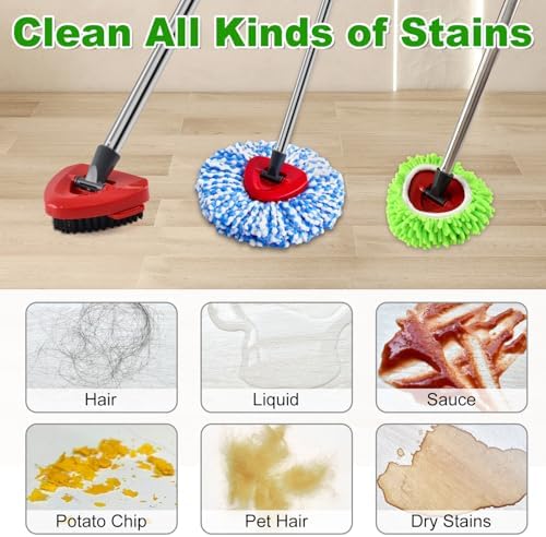 Repuestos para Cabezas de Mop Ocedar Easywring RinseClean, 4 Recargas, 1 Cepillo y 1 Base para Limpiar Todo Tipo de Pisos - imagen 5