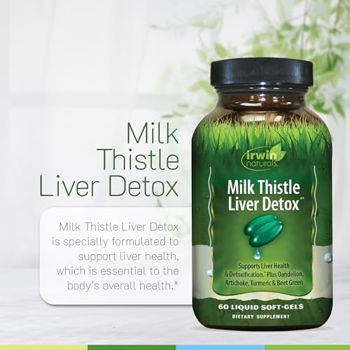 Irwin Naturals Detoxificador Hepático con Cardo Mariano - 60 Softgels Líquidos - Apoya la Salud del Hígado con Diente de León, Alcachofa, Cúrcuma y - imagen 5