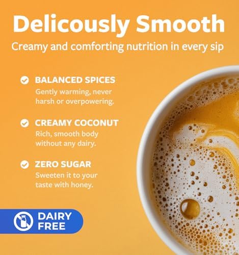 Mezcla Orgánica de Polvo de Leche Dorada - Latte Adaptógeno de Cúrcuma con Jengibre, Ashwagandha y Complejo de Hongos para Sueño, Relajación, - imagen 4