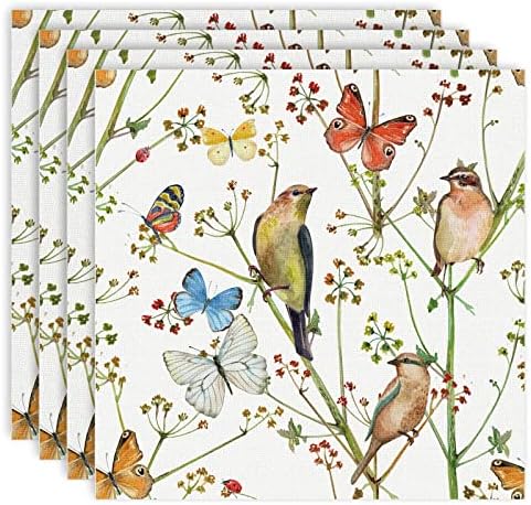 Servilletas Desechables AnyDesign de 100 Piezas con Mariposas y Flores Acuareladas para Bodas de Primavera, Fiestas de Té y Comidas - imagen 1