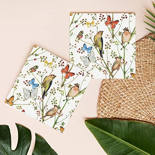 Servilletas Desechables AnyDesign de 100 Piezas con Mariposas y Flores Acuareladas para Bodas de Primavera, Fiestas de Té y Comidas - imagen 6