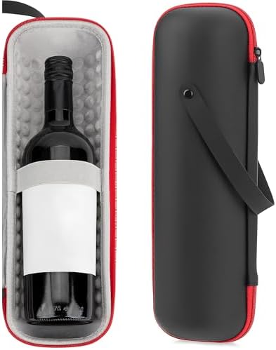 Bolsa de Regalo para Vino CAIRIAC, Tote Aislante con Protector Duro, Portátil para Botella de Champagne, Ideal para Viajes, Picnics y Restaurantes - imagen 1