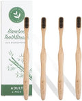 Cepillos de Dientes de Bambú Living Well con la Dra. Michelle (Paquete de 4) Ecológicos, Naturales, Sin BPA y Biodegradables, Infundidos con Carbón, - imagen 1