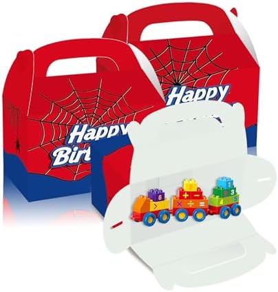 Cajas de Favor de Cumpleaños FLOLUVZ 16 Piezas, Cajas de Regalo de Araña, Cajas de Dulces para Fiesta Infantil con Tema de Cartoon - imagen 5