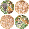 Platos de Papel Safari con Estampado Animal de xo, Fetti | 24 piezas de 9 | Decoraciones para Fiesta Infantil, Cumpleaños Salvaje, Temática de Selva - imagen 1