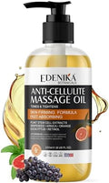Aceite de Masaje Anticelulitis EDENIKA BOTANICALS, con Aceite de Semilla de Uva, Cafeína, Células Madre Vegetales y Retinol, 8 Fl Oz - imagen 1