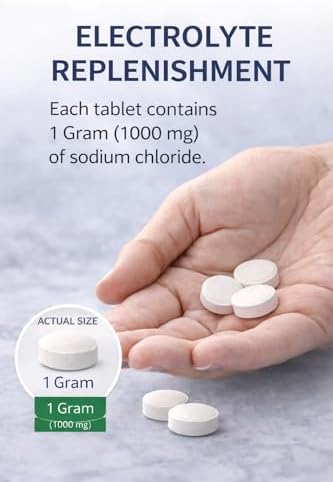 Tabletas de Cloruro de Sodio USP Westminster Pharmaceuticals, 1 Gramo, 100 Contenidos, Suplemento de Sal para Solución o Uso Oral, Previene Calambres - imagen 5