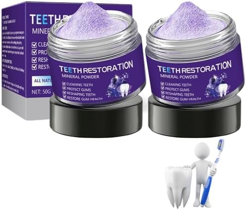 2 Piezas de Polvo Mineral para Restauración Dental, Fortalece Encías, Blanquea Dientes y Refresca el Aliento, Restauración Natural de Dientes - imagen 1